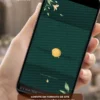 Convite de casamento verde interativo com envelope digital, lacre dourado e delicadas folhagens.